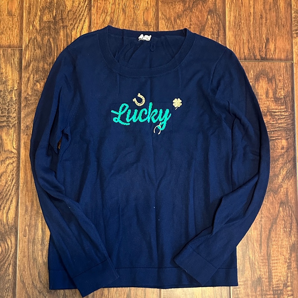J. Crew Navy Blue Crew Neck Sweater
